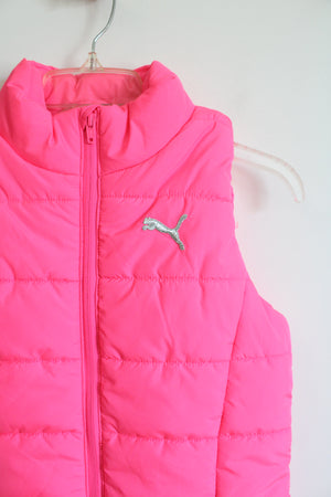 Puma Hot Pink Puffer Vest | Youth M (10/12)