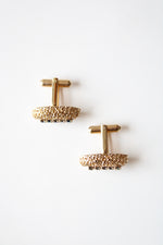 Trivoli Gold Crystal Nugget Shape Cufflinks