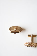 Trivoli Gold Crystal Nugget Shape Cufflinks