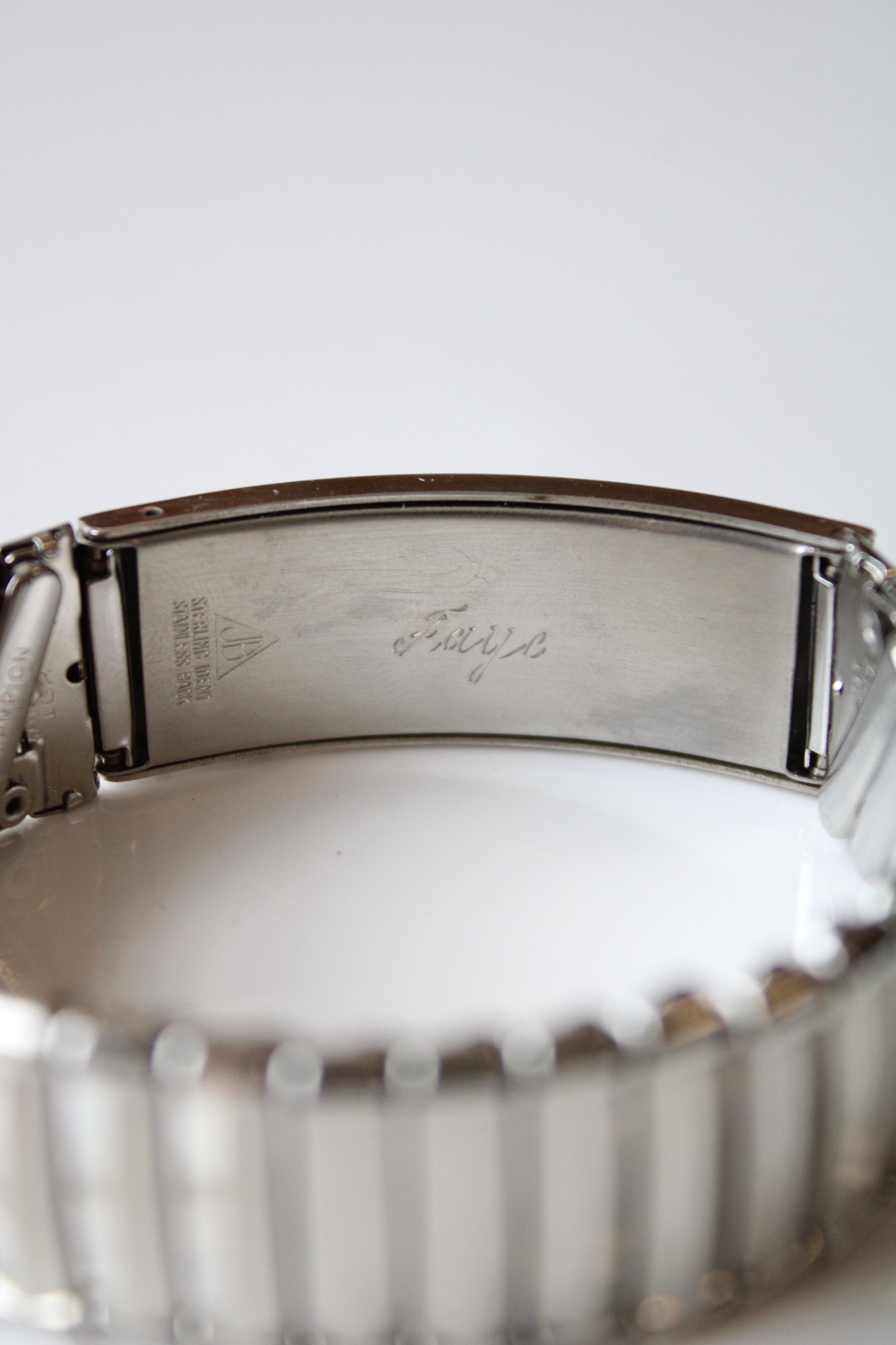 JB Photo-Vue Ident-I-Bands Personalized John. F. Arnold Name Sterling Bracelet