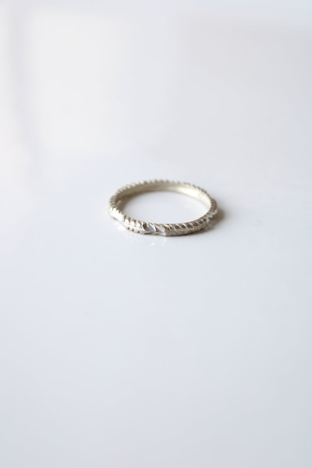 Sterling Silver Etched Band Ring | Size 8