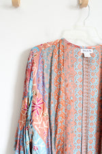 Time For Me Blue and Orange Embellished Cardigan | M