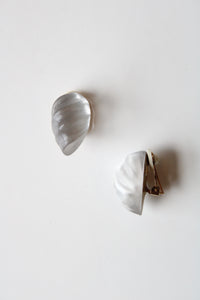 Handcrafted By Alexis Bittar Gray Reflective Clip On Earrings