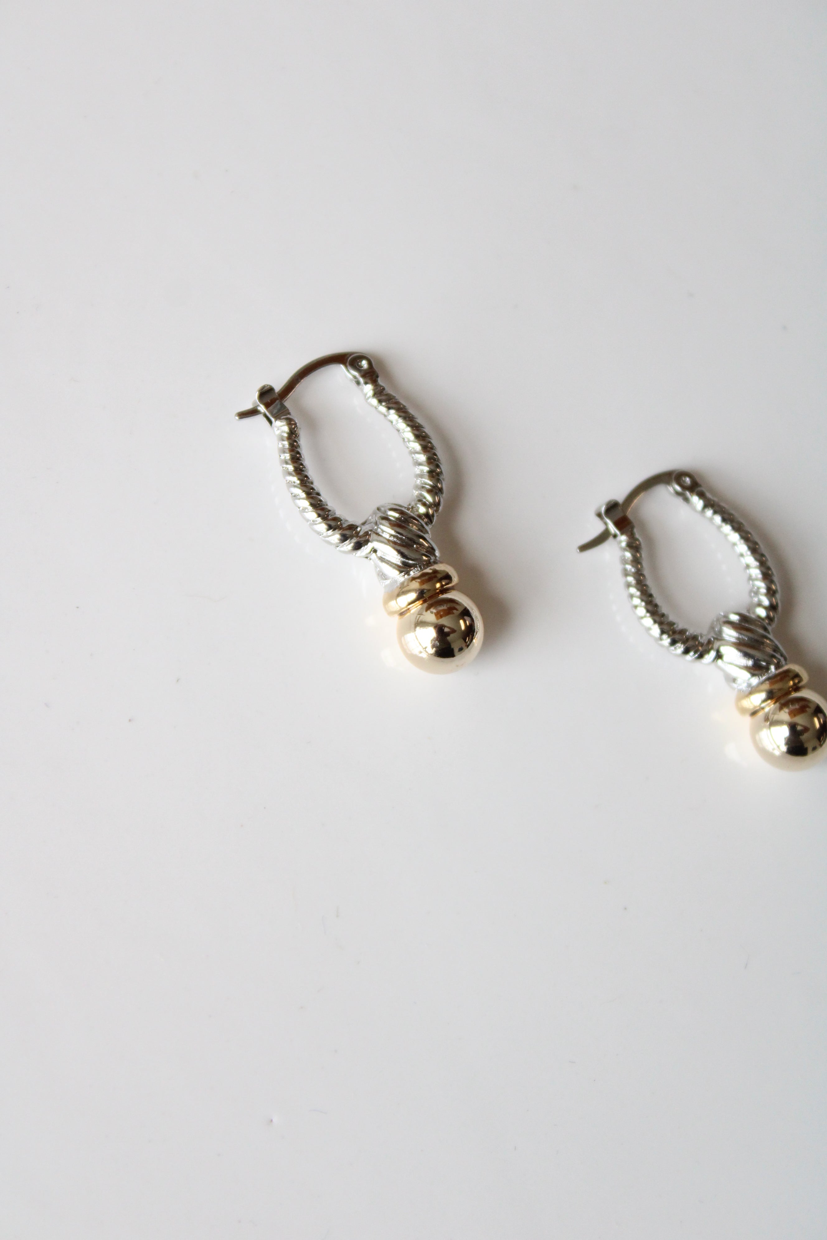 NEW Simply II Two-Tone Hoop Earrings