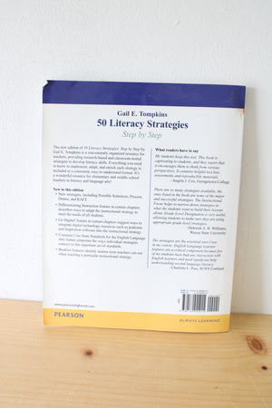 50 Literacy Strategies Step By Step Fourth Edition By Gail E. Tompkins
