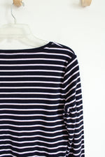 Talbots Blue and White Striped Tee | L