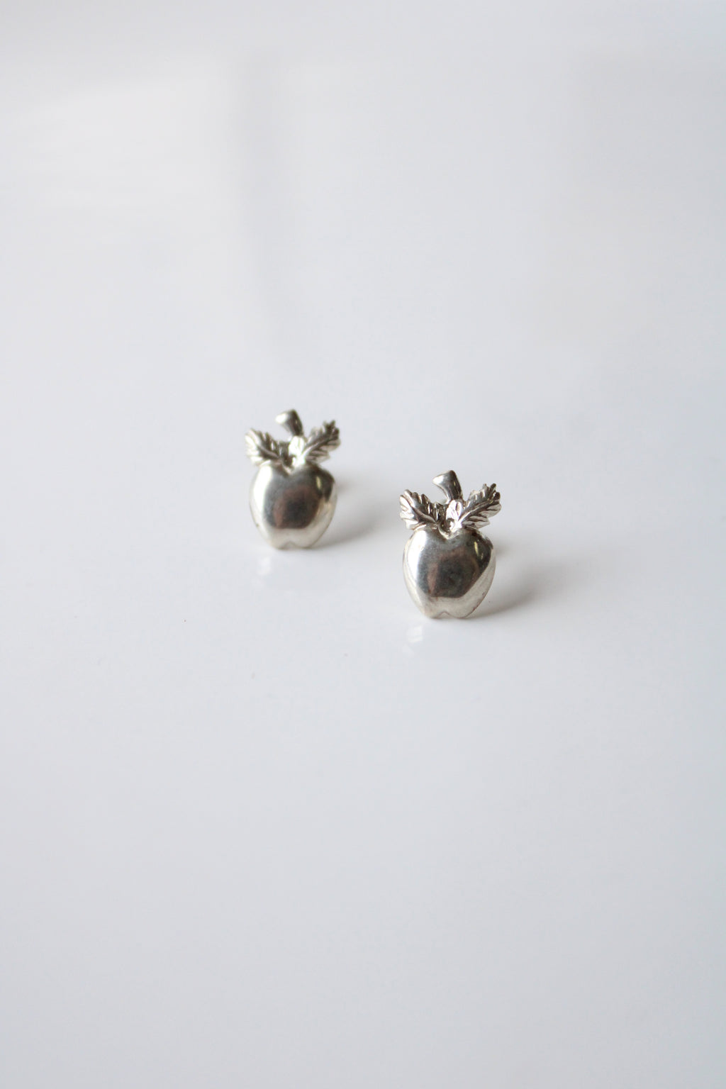 Apple Sterling Silver Stud Earrings