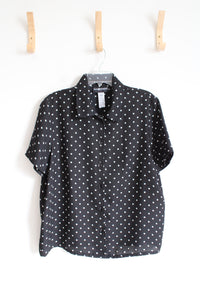 Sag Harbor Black and White Polka Dot Top | L