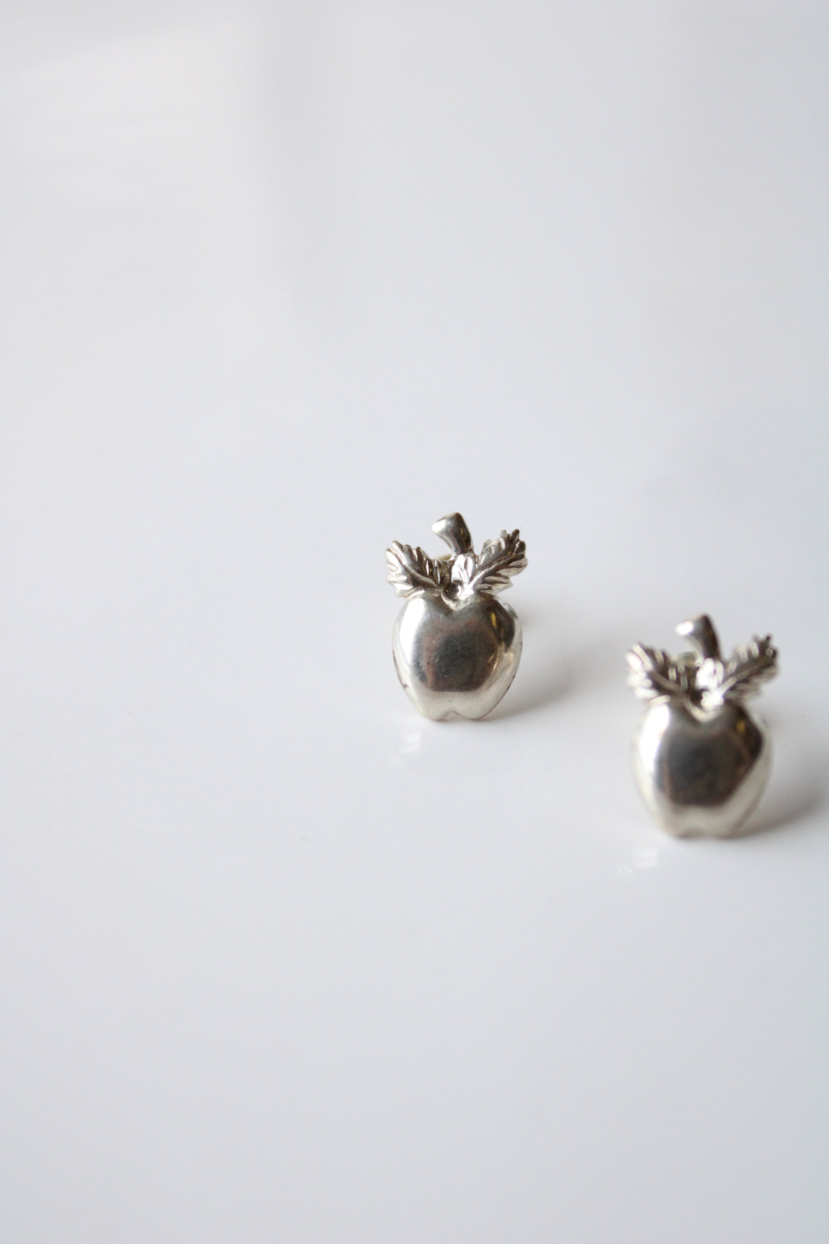 Apple Sterling Silver Stud Earrings