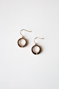 Gold Tone Sterling Silver Circle Earrings