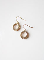 Gold Tone Sterling Silver Circle Earrings