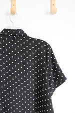 Sag Harbor Black and White Polka Dot Top | L