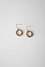 Gold Tone Sterling Silver Circle Earrings