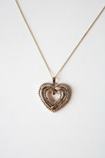 Heart Diamond Accent Two-Toned Sterling Silver Heart Pendant Necklace