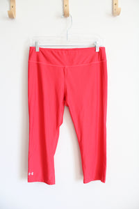 Under Armour Red Orange Athletic Capri Leggings | M