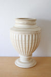 Haeger Vintage Ivory Tan Ribbed Vase