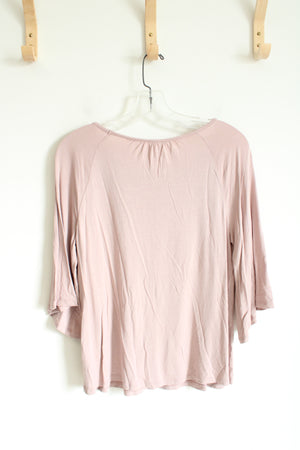 Old Navy Soft Pink Smocked Top | S