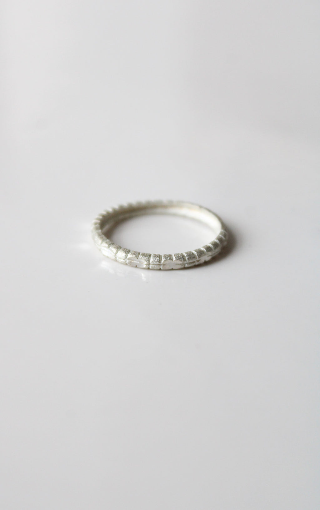 Sterling Silver Etched Band Ring | Size 7.5