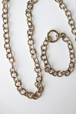 Two-Tone Gold & Silver Chain Necklace & Bracelet Set