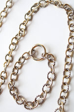 Two-Tone Gold & Silver Chain Necklace & Bracelet Set