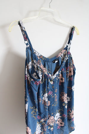 Torrid Blue Floral Spaghetti Strap Top | 0