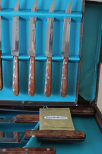 Regent Cutlery Centurion Vintage Wooden Handle Knife Set Of 11