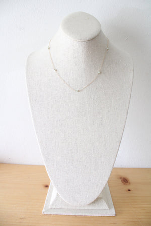 14KT Yellow Gold Pearl Chain Necklace