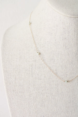 14KT Yellow Gold Pearl Chain Necklace