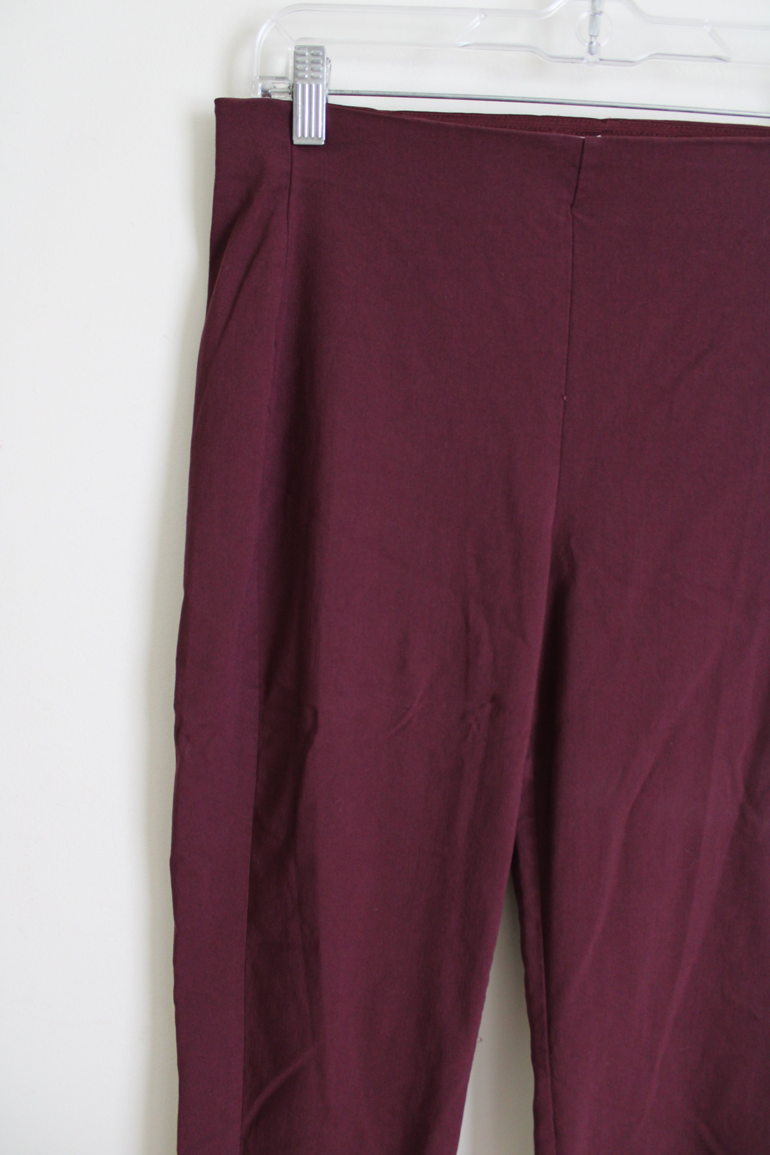 Croft & Barrow Stretch Maroon Pixie Pant | 10