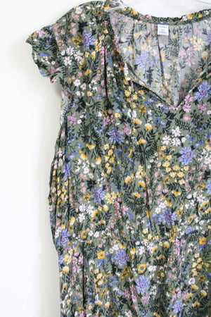 Old Navy Green Floral Dress | XXL