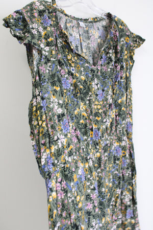 Old Navy Green Floral Dress | XXL