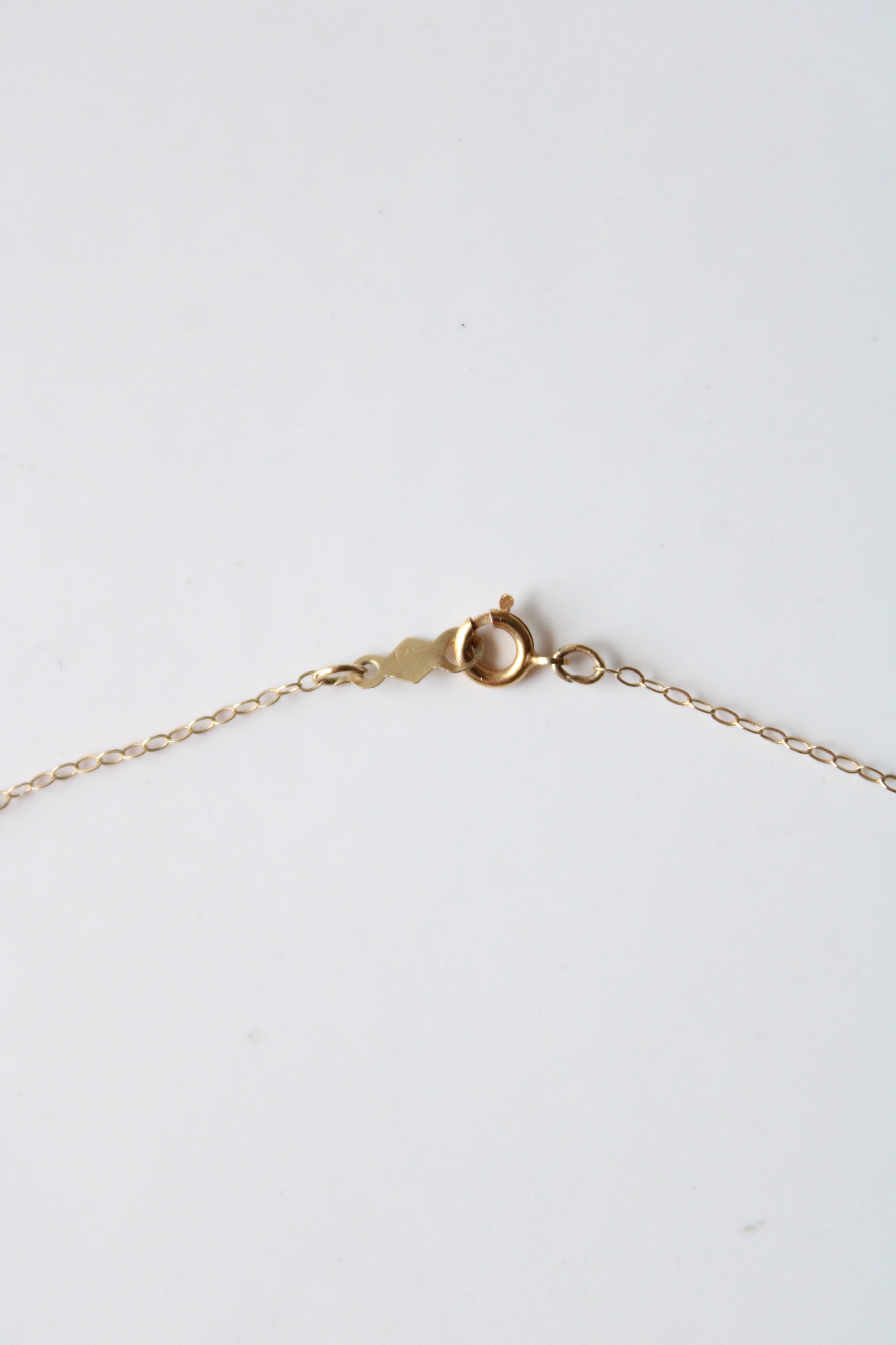 14KT Yellow Gold Pearl Chain Necklace