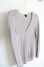 Mossimo Mauve Shimmer Button Down Cardigan Sweater | S