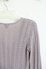 Mossimo Mauve Shimmer Button Down Cardigan Sweater | S