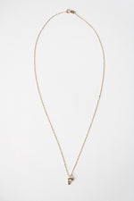 "P" Initial Solid 14KT Gold Pendant Necklace