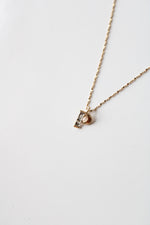 "P" Initial Solid 14KT Gold Pendant Necklace