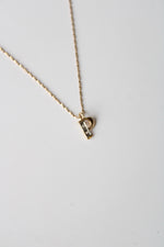 "P" Initial Solid 14KT Gold Pendant Necklace