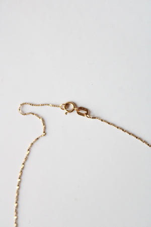 "P" Initial Solid 14KT Gold Pendant Necklace