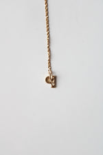 "P" Initial Solid 14KT Gold Pendant Necklace