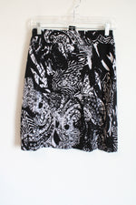 NEW Bleaker & McDougal Black Paisley Skirt | S Petite