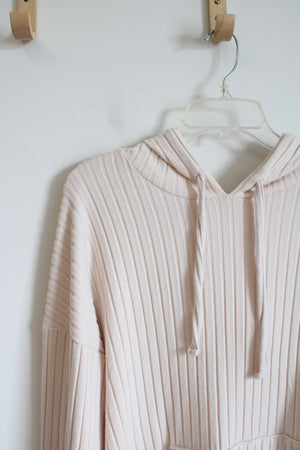 Sonoma Light Pink Ribbed Sleepwear Hoodie | L