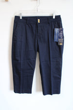 NEW Chaps Navy Blue Capri Pants | 8 Petite