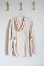 Sonoma Light Pink Ribbed Sleepwear Hoodie | L