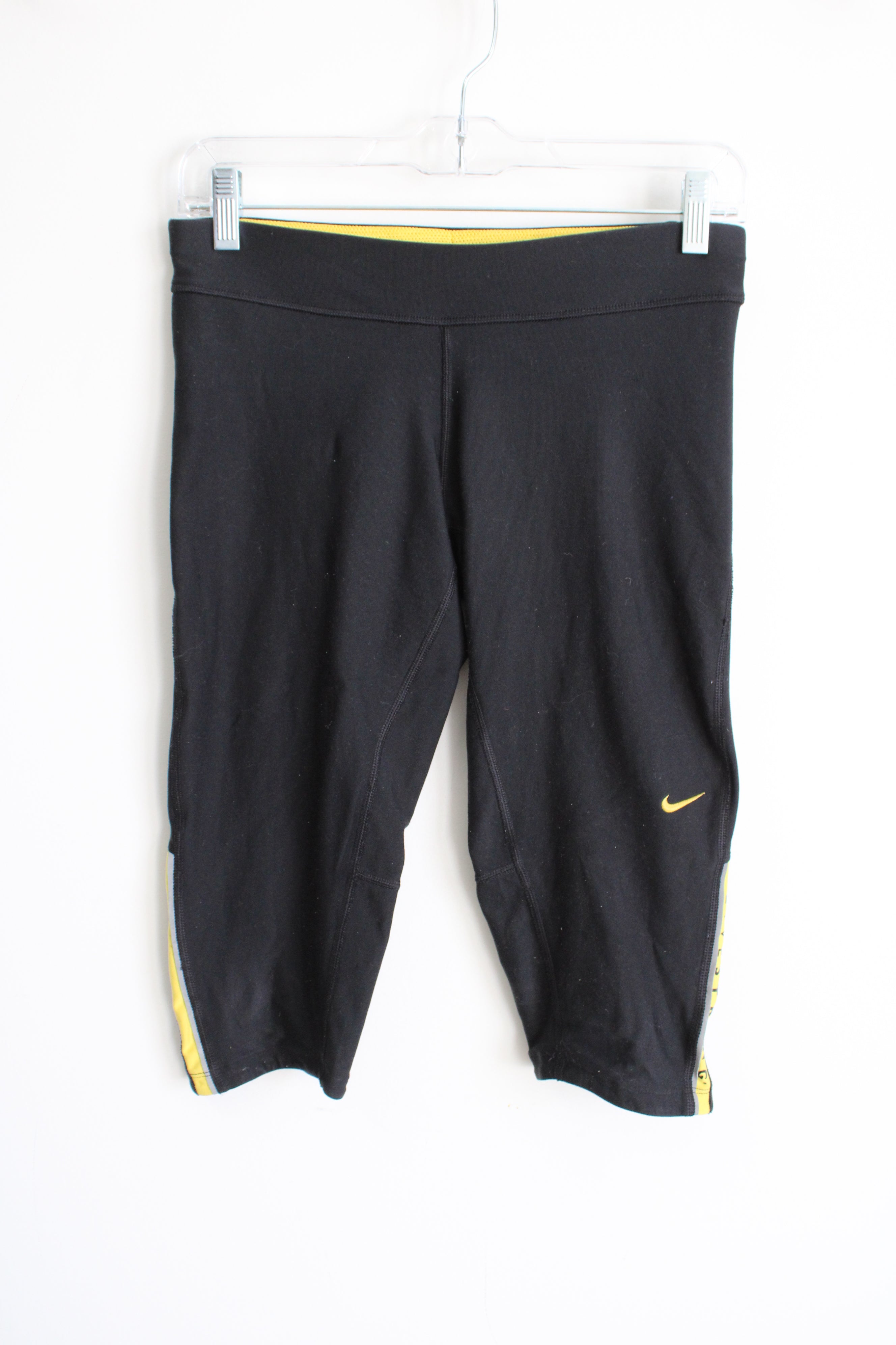 Nike Black Yellow Livestrong Capri Legging | S