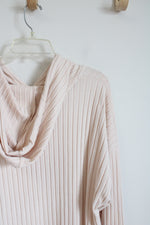 Sonoma Light Pink Ribbed Sleepwear Hoodie | L