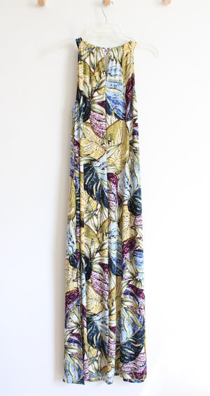 Anne Klein Multi-Colored Patterned Halter Neck Maxi Dress | 14