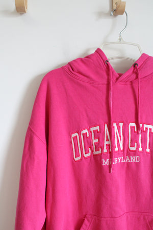 Pacific & Co Pink Ocean City Maryland Hoodie | L