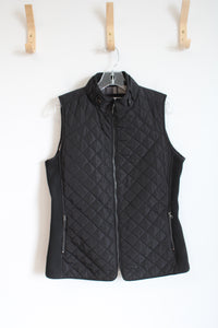 Market & Spruce Black Puff Vest | S