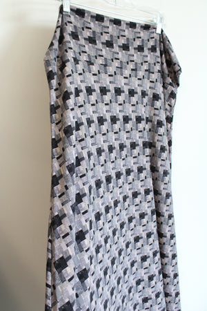 LuLaRoe Gray Black Patterned Maxi Skirt | 3XL