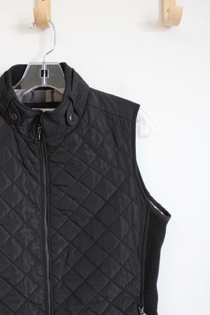 Market & Spruce Black Puff Vest | S